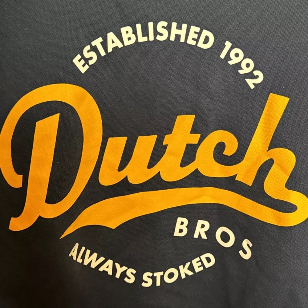 Dutch Bros SMALL+MEDIUM+LARGE+XL+XXLNavy Crewneck Sweatshirt w/Gold DB 1992 - Picture 7 of 14